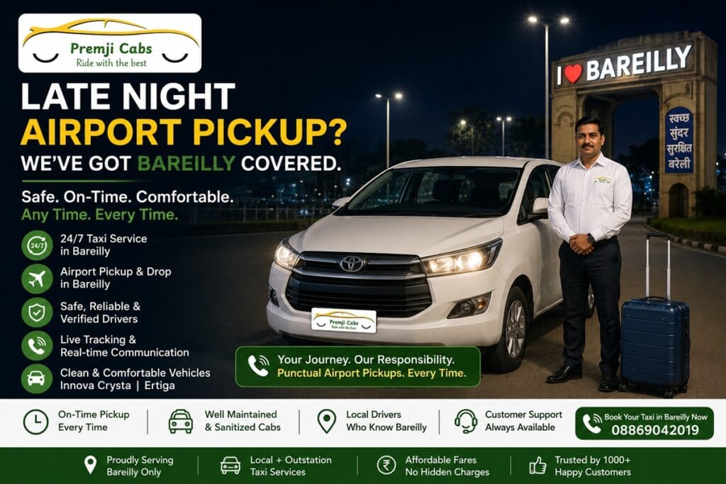late night taxi service in bareilly