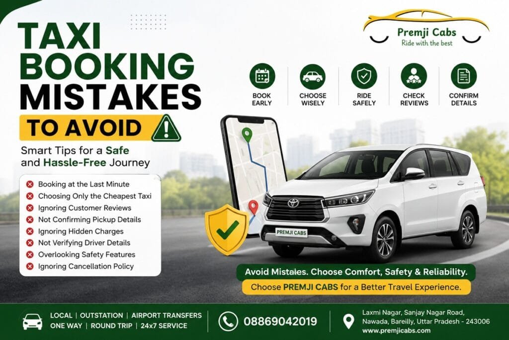 Image from Premji Cabs Taxi Booking Mistakes to avoid